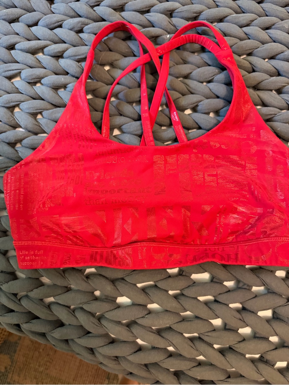 Lululemon Red Strappy Sports Bra size 8
